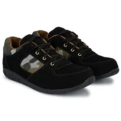 ArmaDuro (AD_1005_Black) Steel Toe Suede Leather Black Safety Shoe(Size-6)
