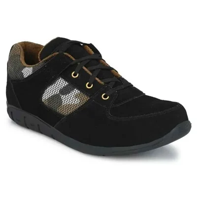 ArmaDuro (AD_1005_Black) Steel Toe Suede Leather Black Safety Shoe(Size-6)