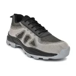 STONIX Stepguard Steel Toe Industrial Safety Shoes Grey Breathable Mesh & Lightweight TPR Sole 