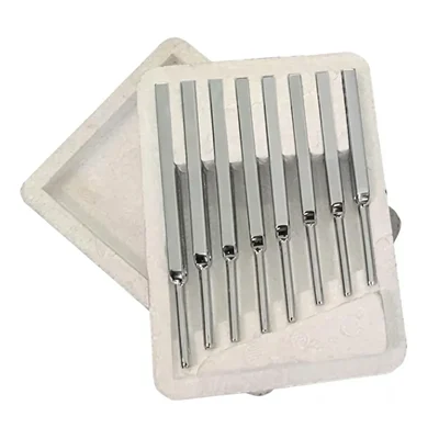 Cometek C256 to C512 Steel Tuning Fork Set of 8 pieces for Demonstrating Sound Waves Thermocol Case