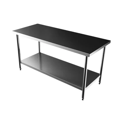 Aayas International Food Prep & Commercial Utility Work Table with Under Shelf and Wire-Drawing Finish(72x24x34 Inches)