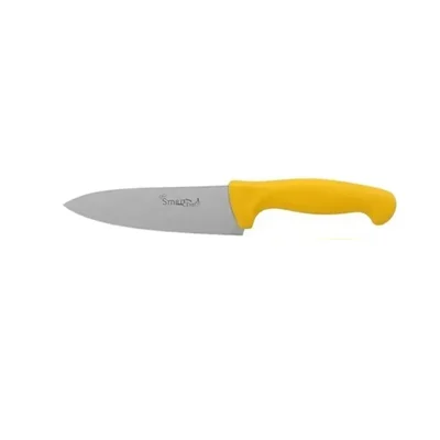 Smart Chef (AS00301-02) Stainless Steel Chef Knife, 6 inch Blade with Normal Yellow Handle for Chopping, Dicing(Pack-1 pc)