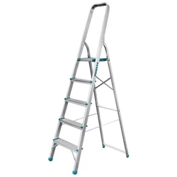 TOTAL 5 Step Household Aluminum Ladder With 150 Kg Load Capacity (THLAD06051) 