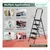 Blueboy 5 Steps Mild Steel 150 Kg Load Capacity Unbreackable Step Ladder With Tools Tray 