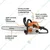 Stihl MS 180, 31.8-cc Petrol Chainsaw with 18 inch Guide Bar