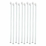SBT 10pcs Borosilicate Glass Stirring Rod 200mm X 6mm Flat Face for School, College, Chemistry Lab