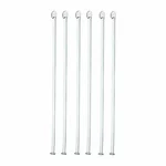 SBT 6 pcs Glass Stirring Rod 200mm X 6mm Flat Face for School, College, Chemistry Lab