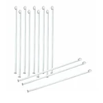 Bello 12pcs Borosilicate Glass Flat Face Stirring Rods 200mm X 6mm for Laboratory