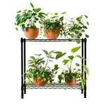 STORACK 10 x 24 x 24 inch Multipurpose Plant Stand For Indoor/Outdoor Garden With Wheel, Adjustable Knob With Shelf Liner