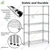 STORACK 14 x 24 x 72 inch 5 Shelves Adjustable Storage Unit With Steel Organizer Wire Rack