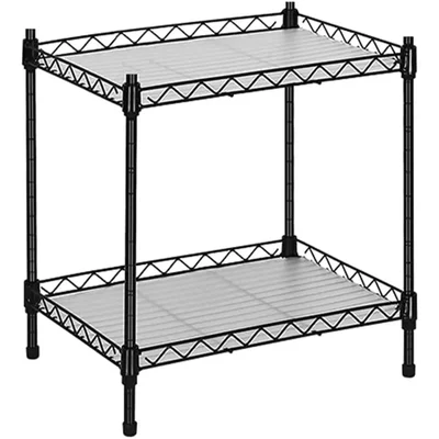 STORACK 18 x 10 x 18 inch 2 Shelves Multipurpose Storage Rack For Kitchen With Free Shelf Liners For Metal Rack