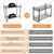 STORACK 18 x 10 x 18 inch 2 Shelves Multipurpose Storage Rack For Kitchen With Free Shelf Liners For Metal Rack