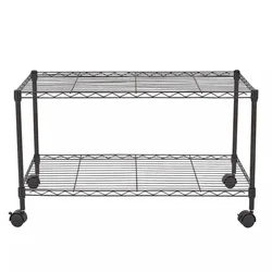 Storack 24 x 14 x 16.3 inch Height Adjustable Foldable Multipurpose Home Storage Organizer Wire Shelving Rack