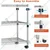 STORACK 24 x 14 x 30 inch 3 Shelves Heights Adjustable Boltless Wire Shelving Racks For Kitchen, Office, and Garage