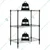 STORACK 24 x 14 x 32 inch 3 Shelves Height Adjustable Wire Shelving Rack With Wheels