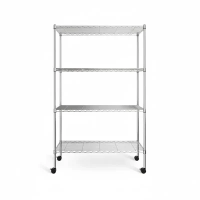 STORACK 24 x 14 x 48 inch 4 Shelves Heights Adjustable Wire Metal Rack, For Home, Kitchen, Office, And Garage