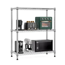 STORACK 27 x 17 x 30 inch 3 Shelves Boltless Heights Adjustable Wire Shelving Storage Organizer