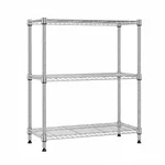 STORACK 27 x 17 x 30 inch 3 Shelves Boltless Heights Adjustable Wire Shelving Storage Organizer