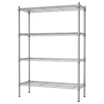 STORACK 27 x 17 x 54 inch 4 Shelves Heights Adjustable Wire Shelving Storage Organizer