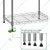 STORACK 27 x 17 x 54 inch 4 Shelves Heights Adjustable Wire Shelving Storage Organizer
