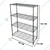 STORACK 27 x 17 x 55 inch 4 Shelves Height Adjustable Rack Free Standing Black Finished Multi Purpose Rack