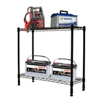 STORACK 24 x 10 x 24 inch 2 Shelves Height Adjustavle Movable Foldable Boltless Inverter Battery Stand