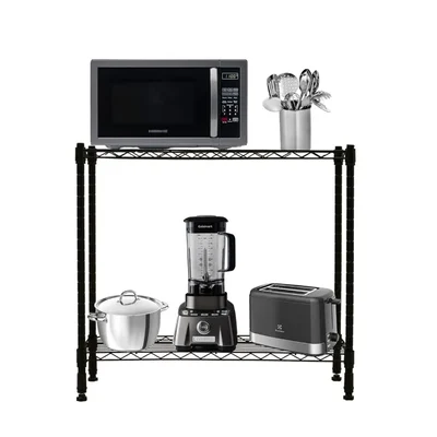 Storack 27 x 17 x 24 inch 2 Shelves Multipurpose Storage Rack For Kitchen With Free Shelf Liners For Metal Rack