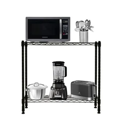 Storack 27 x 17 x 24 inch 2 Shelves Multipurpose Storage Rack For Kitchen With Free Shelf Liners For Metal Rack