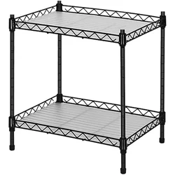 Storack 18 x 10 x 16 inch 2 Tier Multipurpose Metal Shelf Organizer with Free Shelf Liners for Kitchen, Bathroom And Desk