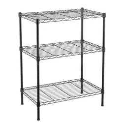 STORACK 30 x 14 x 32 inch 3 Shelves Foldable Boltless Height Adjustable Metal Wire Shelving Rack