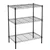 STORACK 30 x 14 x 32 inch 3 Shelves Foldable Boltless Height Adjustable Metal Wire Shelving Rack