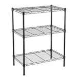 STORACK 30 x 14 x 48 inch 3 Shelves Black Coated Free Standing Kitchen Storage Organiser