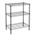 STORACK 30 x 14 x 48 inch 3 Shelves Black Coated Free Standing Kitchen Storage Organiser