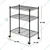 STORACK 30 x 14 x 48 inch 3 Shelves Black Coated Free Standing Kitchen Storage Organiser