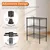 STORACK 30 x 14 x 48 inch 3 Shelves Black Coated Free Standing Kitchen Storage Organiser