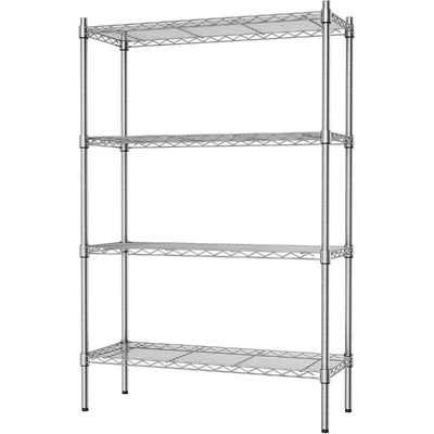 STORACK 30 x 14 x 55 inch 4 Shelves Height Adjustable Foldable Boltless Wire Shelving Rack For Home, Kitchen, Office, and Garage