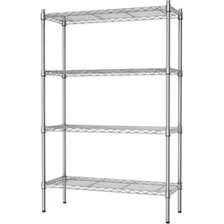 STORACK 30 x 14 x 55 inch 4 Shelves Height Adjustable Foldable Boltless Wire Shelving Rack For Home, Kitchen, Office, and Garage