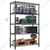 STORACK 30 x 14 x 60 inch Height Adjustable 5 Shelf Boltless Multipurpose Rack, Black Coated and Steel Finish