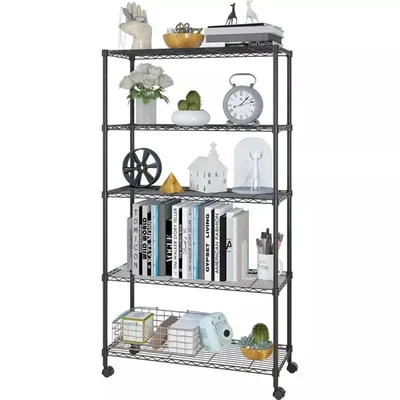 STORACK 30 x 14 x 60 inch 5 Shelves Height Adjustable Kitchen Organiser Rack Free Standing