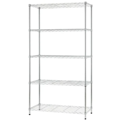 STORACK 30 x 14 x 72 inch 5 Shelves Heights Adjustable Boltless Wire Shelvig Metal Rack