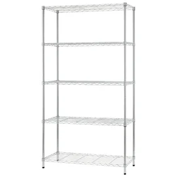 STORACK 30 x 14 x 72 inch 5 Shelves Heights Adjustable Boltless Wire Shelvig Metal Rack