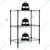 STORACK 35 x 60 x 82 cm 3 Shelve Storage Rack Shelf for Home, Black Coated Chrome Finish