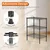 STORACK 35 x 60 x 82 cm 3 Shelve Storage Rack Shelf for Home, Black Coated Chrome Finish