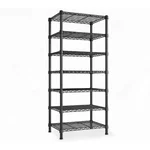 Storack 35 x 76 x 185 cm 7 Shelf Height Adjustable Foldable Boltless Rack For Indoor/Outdoor Use