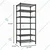 STORACK 35 x 76 x 185 cm 7 Shelf Height Adjustable Foldable Boltless Rack For Indoor/Outdoor Use