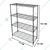 STORACK 30 x 14 x 55 inch 4 Shelves Height Adjustable Foldable Boltless Wire Shelving Rack Shelves, Black Finish
