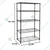 STORACK  30 x 14 x 72 inch 5 Shelves Adjustable Multipurpose Foldable Boltless Rack