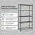 STORACK 30 x 14 x 60 inch 5 Shelves Height Adjustable Foldable Boltless Rack For Indoor/Outdoor Use