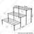 STORACK 60 x 25 x 60 cm 3 Tier Height Adjustable Flower Pot Stand For Balcony, Terrace And Living Room