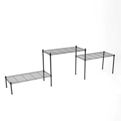 STORACK 60 x 25 x 60 cm 3 Tier Height Adjustable Flower Pot Stand For Balcony, Terrace And Living Room